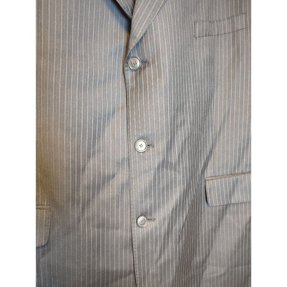 Pronto Uomo Couture Men's Sport Coat Sz 52L Black100% wool pinstripe - Picture 5 of 15